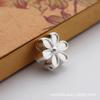 Flor de seis pétalos 3D plata pura 999 collar plata de ley hueco moda lujo ligero ins mismo accesorios hechos a mano accesorios popular