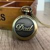 Comércio exterior Venda Quente Vintage DAD Relógio de Bolso DAD Roman Literal Colar Relógio Antigo Presente Criativo Memorial Relógio de Bolso