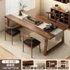 Conjunto de mesa e cadeiras de chá em novo estilo Zen Chinês, mesa de chá modelo 2026 novo, mesa de chá grande simples para varanda de casa