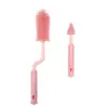 Set de Cepillos para Biberones Cepillo para Lavar Biberones de Bebé Cepillo de Silicona para Limpiar Tetinas Cepillo de Silicona Set de Dos Piezas