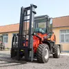 Carretilla elevadora todoterreno Sdjk de tracción a las cuatro ruedas integrada para obras de construcción, Carretilla elevadora diésel tipo elevación de 3 toneladas 5 toneladas