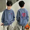 Sudadera con forro polar para niño, elegante ropa de otoño para niños, nuevo modelo 2026, suéter para niño, top de camiseta de manga larga para bebés y niños pequeños