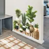 Diversión Transfronteriza-C154 Planta Verde Simulada Combinación de Plantas en Maceta Decoración de Pared para Sala de Estar Pegatinas Embellecedoras Autoadhesivas y Removibles