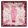 Novedad Primavera 2025 Bufanda de Seda Artificial de 90cm Elegante Elegante Floral Bufanda Cuadrada Grande Bufanda de Otoño e Invierno Bufanda Chal