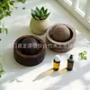 Accesorios Personalizados para Coche Difusor de Bola Redonda de Madera de Nogal Negro y Haya con Aceite Esencial Aromático Adorno Difusor de Accesorios para Coche de Madera