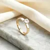 Novo produto transfronteiriço: Anel luxuoso de aço inoxidável cravejado com zircônia, anel de diamante elegante de nicho para casais, joias europeias e americanas da Amazon