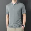 Camisa polo de modal para hombre, camiseta de manga corta, verano, fina, nueva, con solapa, color liso, camisa Paul, primera generación al por mayor