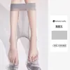 Meia-calça Feminina Fina com Entretela de Algodão (T-Crotch), Resistente a Puxões, Durável, Preta, para Primavera e Verão, Meia-calça Mágica que Não Cai, Realça as Pernas