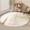 Tapete Redondo Retro para Sala de Estar Sofá Mesa de Centro de Alto Padrão Tapete para Pés de Cadeira de Computador Tapete de Chão para Quarto Estilo Japonês