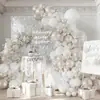 Set de Globos para Fiesta de 87 Piezas Globos de Látex Blancos Transparentes Año Nuevo Propuesta Confesión Escena de Cumpleaños Decoración Ins
