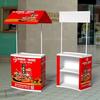 Mesa publicitaria de escritorio promocional de PP estante para aperitivos mesa de comedor de supermercado vitrina plegable portátil mostrador de información de PP