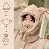 Chapéu de Urso, Máscara, Chapéu, Cachecol Tudo-em-Um para Mulheres, Proteção contra Frio para Ciclismo Outono e Inverno, Chapéu Quente de Urso, Chapéu de Urso de Pelúcia à Prova de Vento