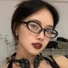 Gafas Ovaladas Adelgazantes de Marco Pequeño Estilo Nuevo Retro Transfronterizas para Mujer, Estilo Callejero de Moda Ins Dulce Fresco Estilo Chica Popular Gafas Sin Graduación