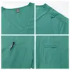 Conjunto de Bata Quirúrgica Delgada Manga Corta Quirófano Doctor Salón de Belleza Ropa de Trabajo Unisex Traje de Limpieza Venta al por Mayor