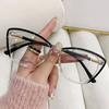 Óculos Sem Grau Anti Luz Azul, Estilo Gatinho Moderno, Amigável para Estudantes, Efeito Emagrecedor, Armações de Óculos Transfronteiriças, Versátil para um Look Natural, Óculos Sem Grau