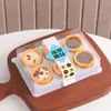 Caja de Empaque para Galletas Famosas en Internet para Seis Galletas, Caja para Pastel de Arroz Glutinoso para Hornear Seis Piezas, Caja para Pastel de Frijol Mungo y Tarta de Frutas