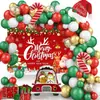 Amazon Transfronterizo Set de Globos Navideños Cadena de Globos Navideños Globos de Látex de 12 Pulgadas Rojos y Verdes
