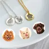 Collar Transfronterizo de Acero Inoxidable para Gato y Perro Marcado con Patrón de Foto Láser Disco de Grabado Collar de Placa Conmemorativa para Mascotas