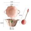Fresa Binaural Calabaza Tazón Cuchara traje Rosa Lindo Fresco Cerámica Tazón Hogar Nuevo Color Bajo Esmalte Exquisito Vajilla
