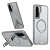 Comercio Electrónico Transfronterizo Aplicable Funda para Teléfono Samsung a18 a08 Transparente Magnética Soporte Vertical Cubierta Protectora para Teléfono