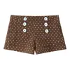 Moda Femenina 2026 Primavera Nuevo Estilo Europeo y Americano Sexy Atractivo Top de Popelina con Lunares y Shorts 3067054