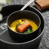 Tazón de fideos instantáneos estilo japonés tazón grande para sopa para el hogar tazón para sopa de pescado encurtido tazón creativo para ramen tazón de cerámica con sentido avanzado simple