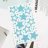 Adesivos de estrela pentagrama azul com strass para show, maquiagem de apoio azul, adesivos de pedras de strass autoadesivos para meninas