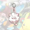 Llavero Serie Pikachu Transfronterizo Acrílico Plano 2D Colgante Espejo Retrovisor de Coche Mochila Estilo Europeo y Americano
