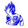 Pegatinas populares de comercio exterior anime Dragon Ball Wukong pegatinas decorativas para rasguños de ventana de coche motocicleta modificada pegatinas de coche de anime