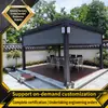 Gazebo customizado com persiana elétrica basculante, gazebo à prova de vento com rolo de liga de alumínio para exportação, pavilhão de lazer para pátio externo