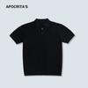 APO Polo Masculino de Verão Novo Manga Curta Masculino Polo Tricotado de Alto Padrão com Gola Lapela Top Casual de Negócios
