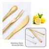 Tenedor de fruta de acero inoxidable 304 estilo japonés, cuchara para mezclar café, cuchara para hielo de mango largo, cuchara para postre, tenedor para pastel, cuchara para mezclar barra