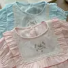 INS Verano Bebé Niña Estilo Princesa Bordado Combinación de Colores Manga Corta Sombreros Traje de Gateo para Bebé