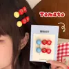 Lindo y peculiar pasador para el cabello con forma de tomate, pinza de pico de pato de juguete de comida realista, accesorio para el cabello versátil para flecos y cabellos sueltos