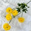 INS Estilo Fresco Pequeño 7 Tenedores Crisantemo Pequeño Decoración del Hogar Adornos Florales Flores Utilería para Fotografía Flores Falsas Hechas a Mano