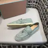 Sapatos Casuais Masculinos Slip-On Loro Piana Outono e Inverno Transfronteiriços, Mocassins Retrô Confortáveis e Respiráveis, Tênis Tendência