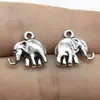 14X13mm 1.5g Plata Antigua Exportación Aliexpress Venta Caliente Lindo Animal Elefante Colgante