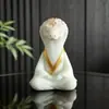 Adorno de Resina Estilo Chino Nuevo Noreste: Zorro de Nueve Colas y Hada Amarilla en Estilo Zen para Decoración de Mesa de Té en Casa, Venta al por Mayor