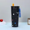 Caneca Térmica de Aço Inoxidável 316 Desenho Animado Gigante para Carro com Canudo Caneca de Gelo para Manter Frio Portátil Caneca de Café Venda por Atacado