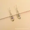 Aiwei Nuevo Producto Transfronterizo Colgante de Espécimen de Planta Pendientes de Gota de Agua de Resina Pendientes de Flores Secas Coloridos Joyería de Flores Reales