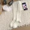 Calcetines de Pantorrilla de Cachemir para Mujer, Calcetines Gruesos y Cálidos de Otoño e Invierno, Calcetines Largos sin Costuras de Micro-Presión, Calcetines Holgados de Color Sólido Estilo Coreano para Mujer