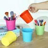 Balde Pequeno de Ferro Estilo Simples Porta-Canetas Fofo Personalizado para Escritório Porta-Canetas Criativo de Arte em Ferro Caixa de Armazenamento para Mesa de Estudante