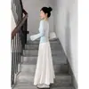 Falda Traje Dulce y Juguetona para Mujer, Nuevo Estilo Primavera y Verano, Manga Larga, Chic, Top Adelgazante, Moderna y Versátil Falda Media
