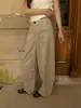 KITTIN Otoño Nuevo Estilo Coreano para Viajar Versátil Adelgazante Lavado Curvo Pantalones Casuales para Mujer 90190