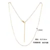 Collar para Hombres y Mujeres, de Titanio de Acero de Moda Sin Colgante, Cadena para Clavícula, Cadena Simple Lisa para Mujeres, No se Desvanece, Cadena Fina de Hueso de Serpiente, Versátil