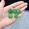 Atacado do Fabricante Pingente Fivela de Segurança Calcedônia Branco Gelo Alto Ágata 20mm Fivela de Segurança Pingente de Jade Acessórios de Joalheria