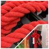 Cuerda de algodón de color de 20 mm roja 2 cm 2 cm de grosor cuerda tejida para nudo chino cuerda para tejer nudo de esvástica cuerda roja gruesa