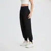 Calça de Fitness Yoga Harem Casual Solta de Cintura Alta com Cordão Secagem Rápida Proteção Solar Esportiva para Corrida Feminina
