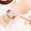 Tiktok novo relógio de moda feminino balde de vinho quadrado Pulseira relógio feminino relógio feminino estudante estilo coreano relógio casual