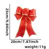 Decoraciones Navideñas 25cm Lazo Navideño Rosa Cebolla Completo Colgante para Árbol de Navidad Decoración para Puerta Colgante Lazo Rojo